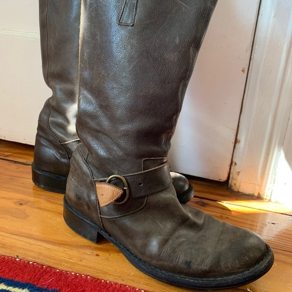 Fiorentini + Baker tall leather boots dark brown - Picture 2 of 4